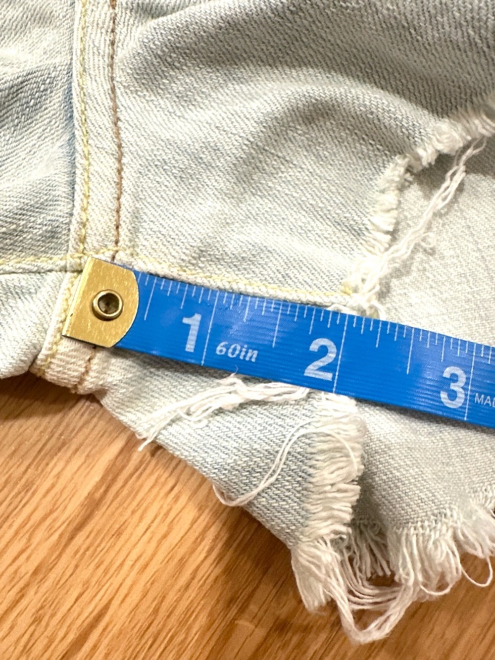 Hollister Y2K Light Blue Denim Low Rise Cutoff Micro Shorts Size 5 - Picture 13 of 13